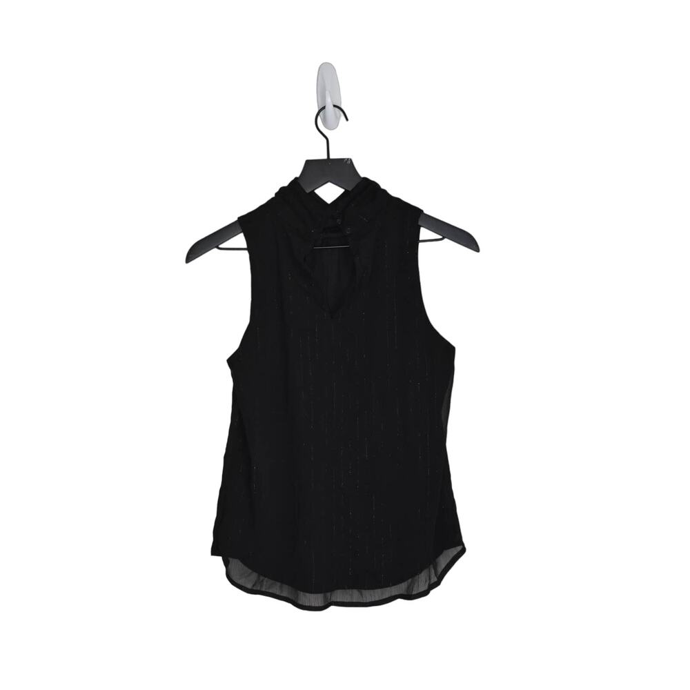 Nine Britton Black High Neck Tank Top w/ Silver Shimmer SzXS - Picture 2 of 4